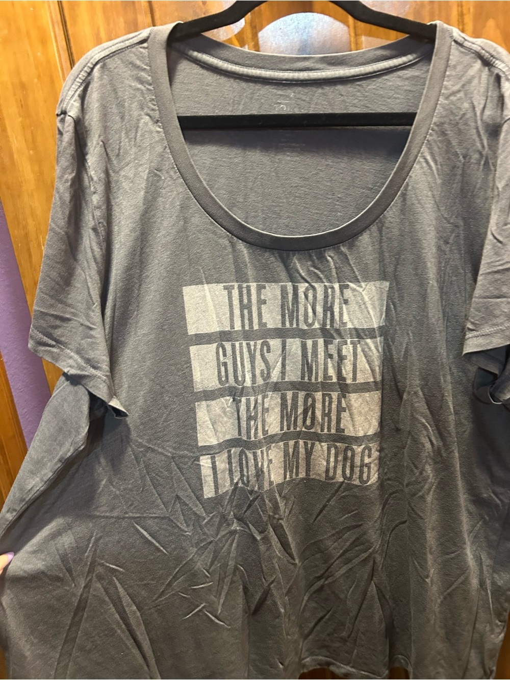 torrid Gray Graphic Short Sleeve Tee - "The More Guys I Meet... I Love My Dog"